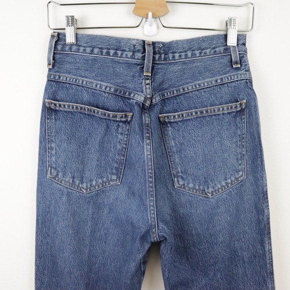 Agolde High Rise Denim Jeans in Classic Blue - Picture 6 of 9
